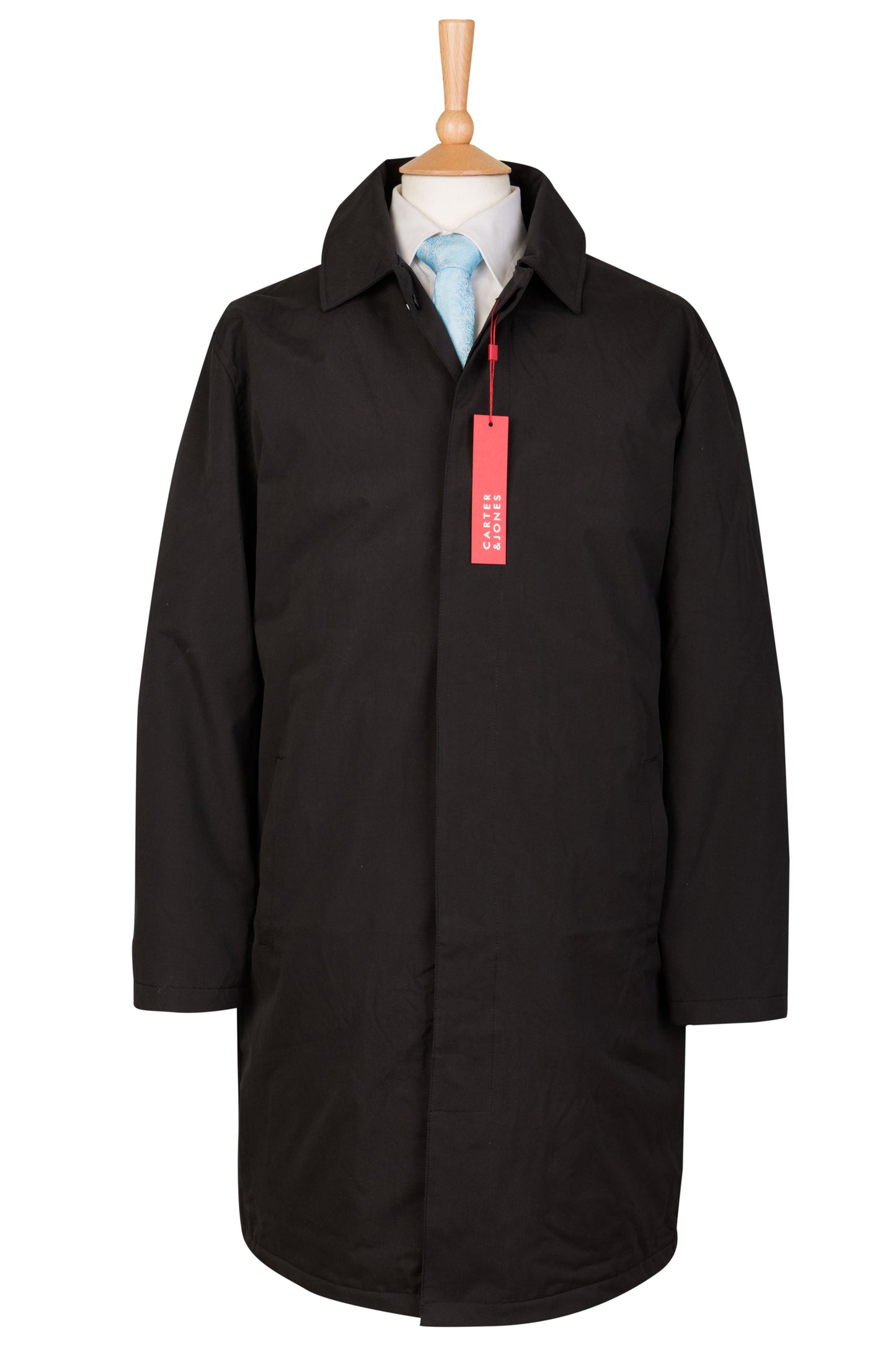 Black Formal Showerproof Raincoat Mac