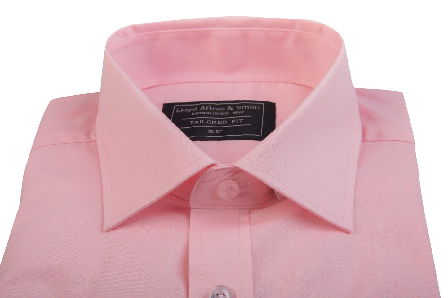 Men's Pink Short Sleeve Tailored Fit Cotton Shirt