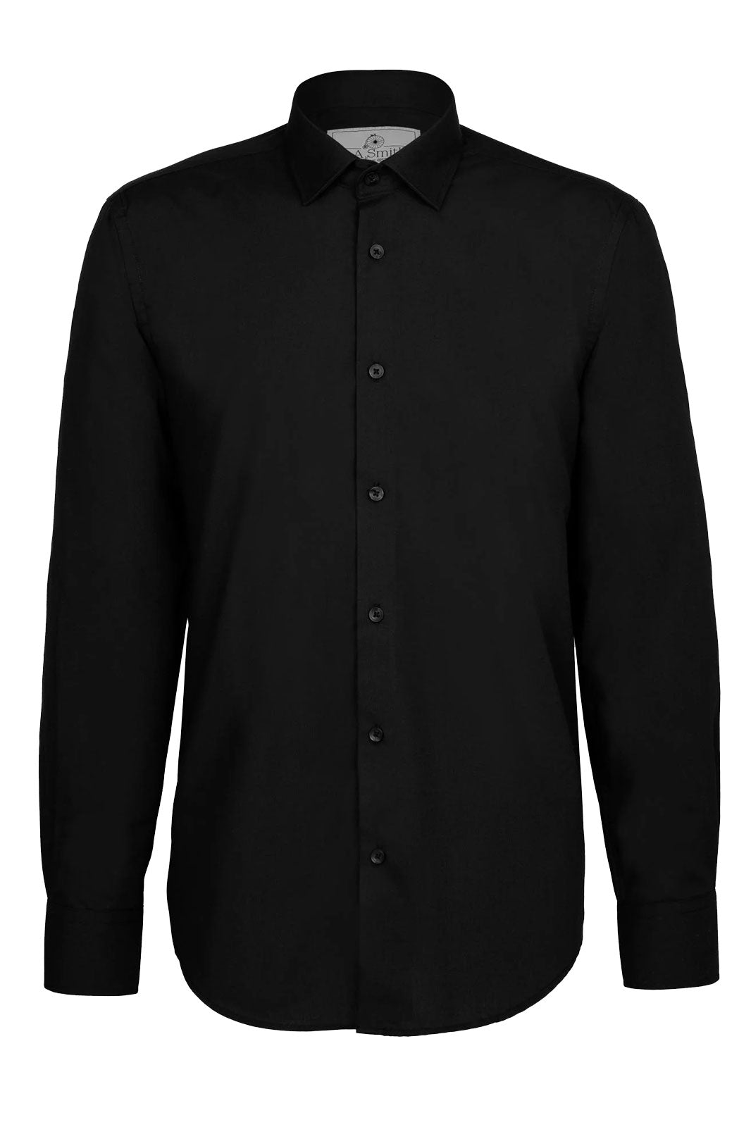 Black Modern Fit Regular Collar Shirt - Brand New