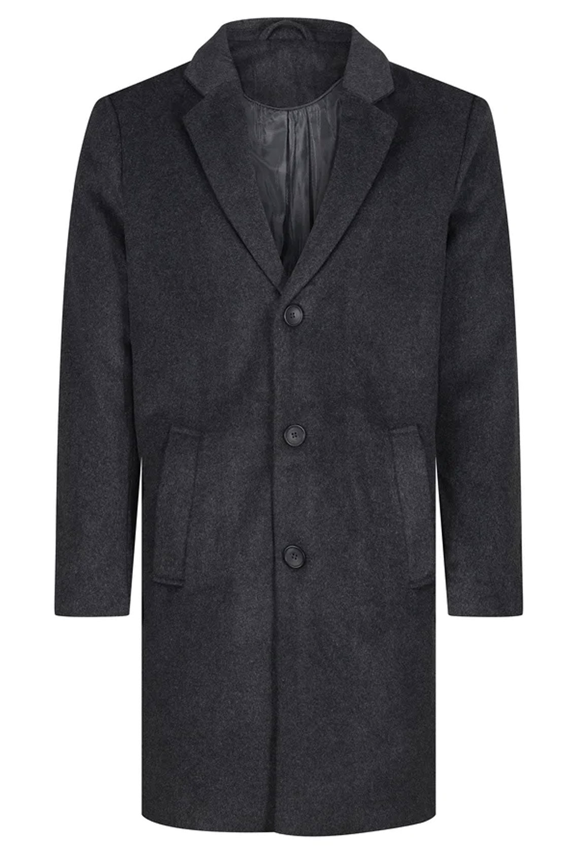 Charcoal Grey Overcoat Covert Winter Coat - Brand New