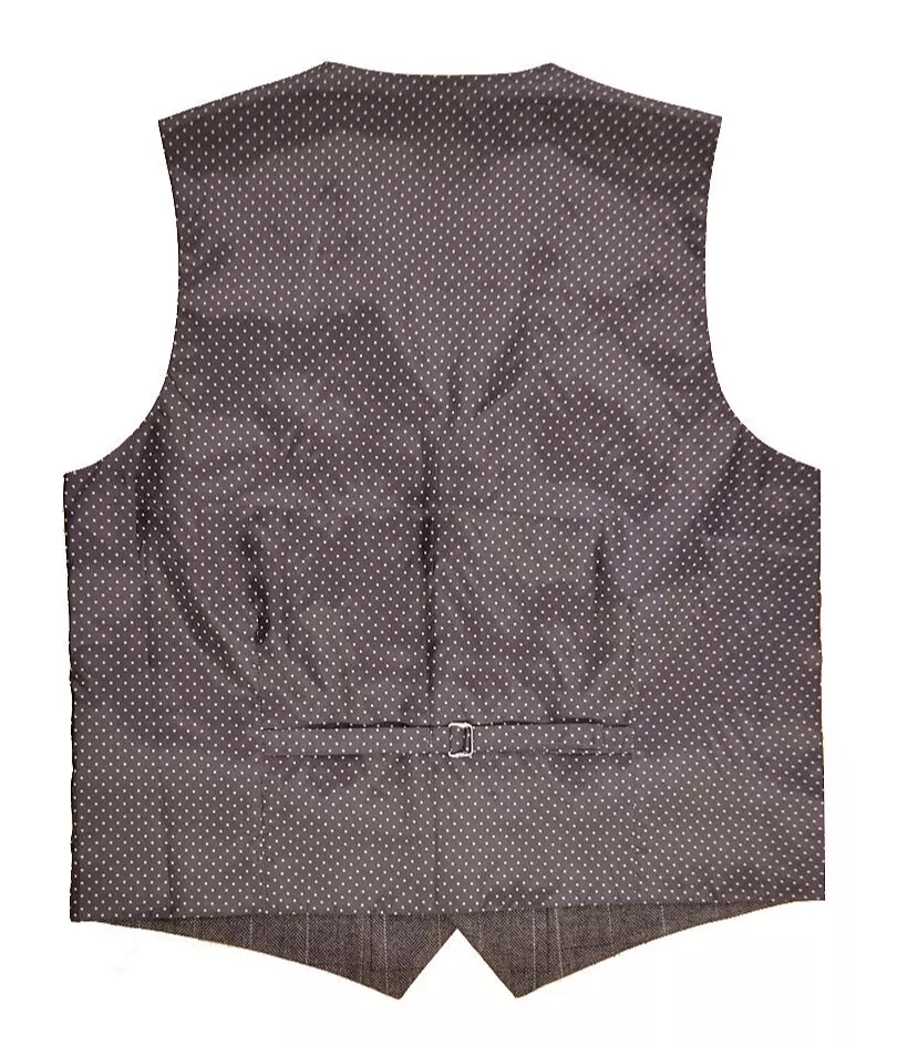Chocolate Brown Tweed Check Waistcoat | Regular Fit