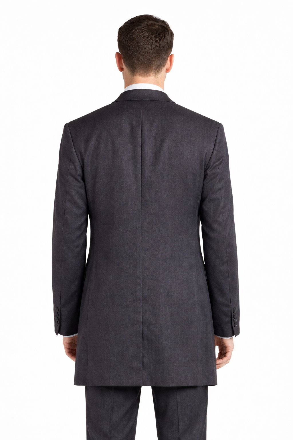 Charcoal Grey Suit Jacket 100% Wool | Longer Line Blazer