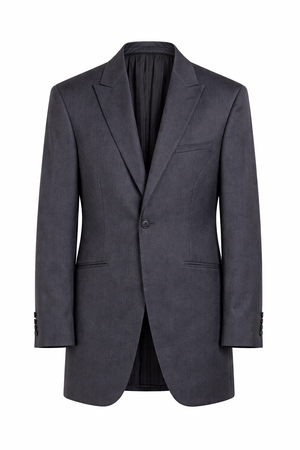 Charcoal Grey Suit Jacket 100% Wool | Longer Line Blazer