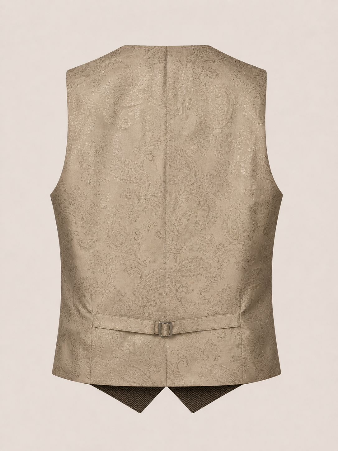 Taupe Brown Herringbone Check 3 Piece Suit | Made in Italy | Slim Fit | Manifattura Paola