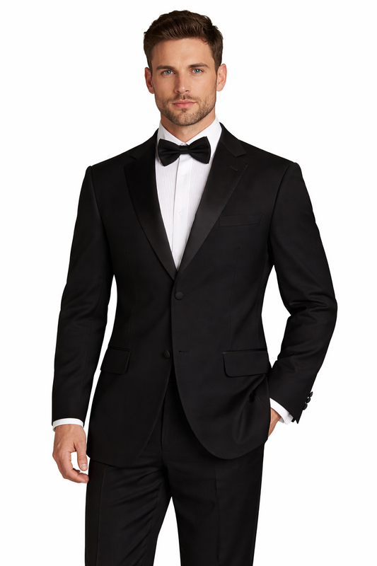 Black 2 Piece Tuxedo Dinner Suit | Jacket & Trouser