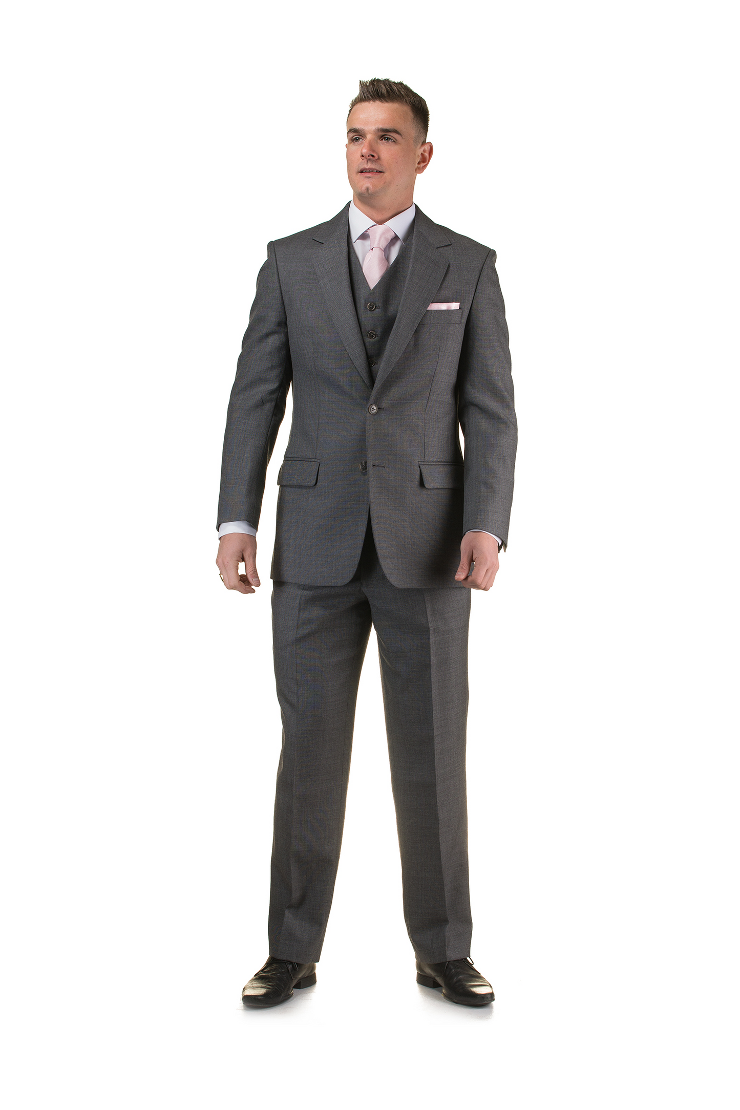 Grey Pick & Pick 2 Piece Suit | 100% Wool | Jacket & Trouser