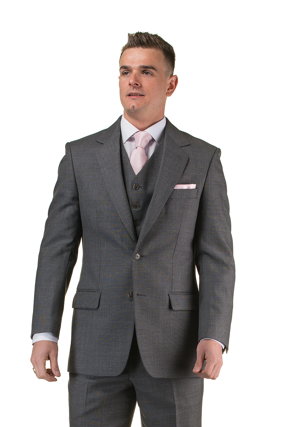 Grey Pick & Pick 2 Piece Suit | 100% Wool | Jacket & Trouser