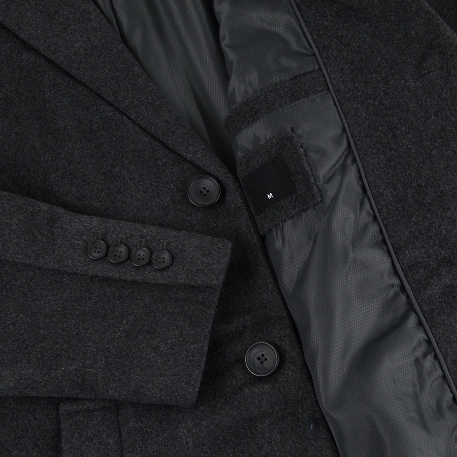 Charcoal Grey Overcoat Covert Winter Coat - Brand New