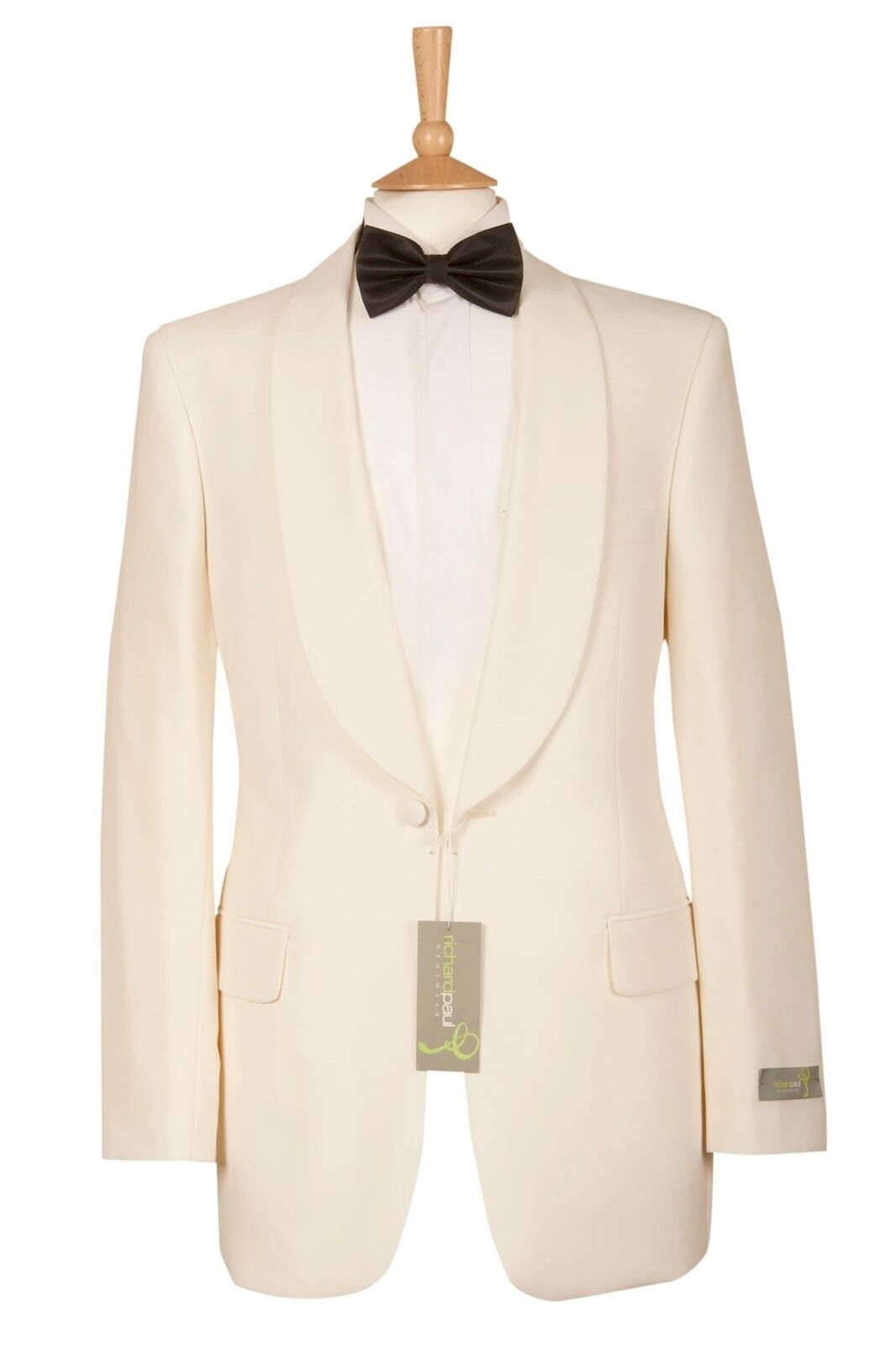 Ivory Shawl Collar Dinner Jacket | Wool Blend Cream Tuxedo