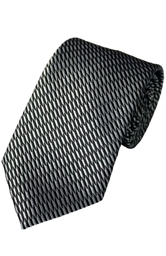 Black Monochrome Mason Tie - Brand New