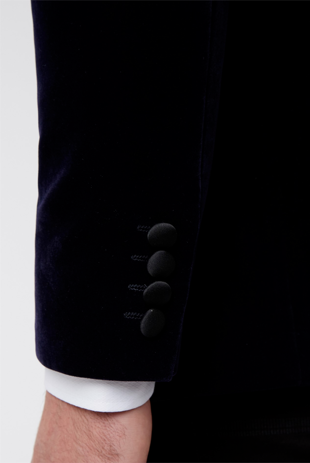 Deep Blue Velvet Jacket Slim Fit Tuxedo Blazer - Brand New – Richard Paul  Menswear