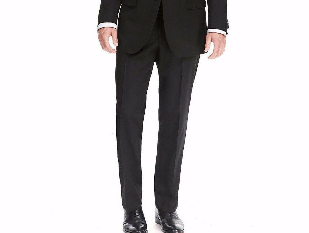 Black Dinner Dress Trousers with Satin Side Band - Brand New – Richard ...