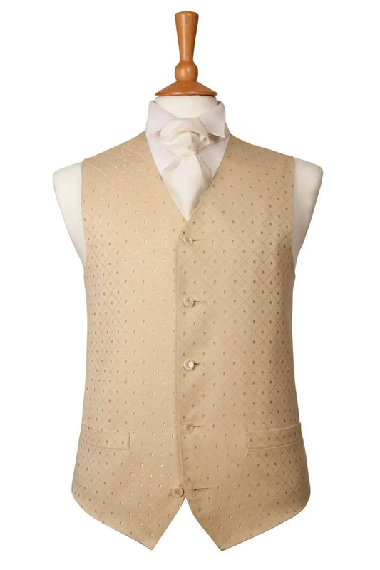 Men's Gold Diamond Wedding Waistcoat