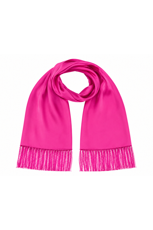 Fuchsia Pink Formal Dress Scarf