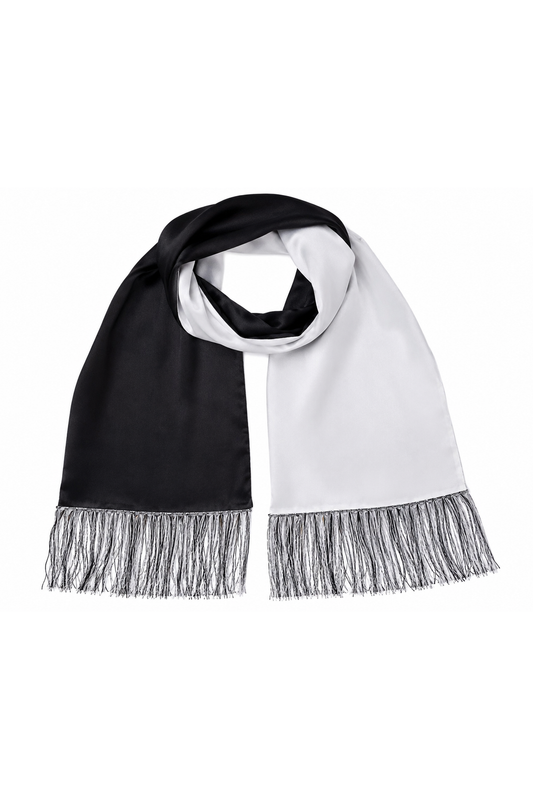 Black & White Reversible Formal Dress Scarf