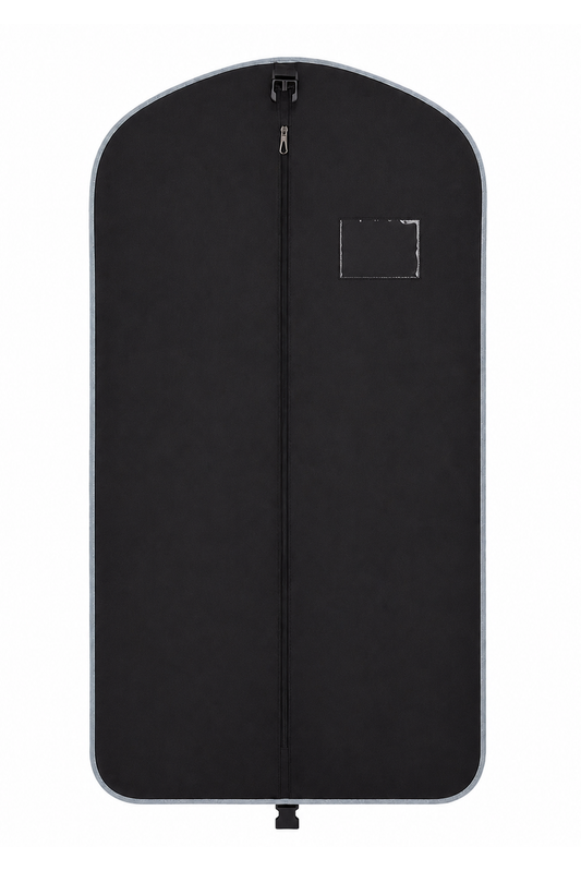Black Suit Bag 45" | Long Strong Zip Heavy Duty Travel Cover Carry Handle & Clip