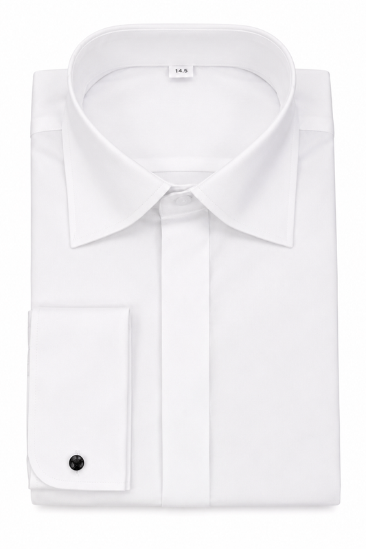 White Formal Dress Shirt | Wide Regular Collar | Regular Fit