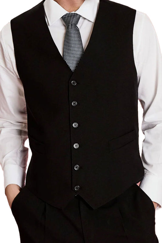 Black Formal Business Waistcoat