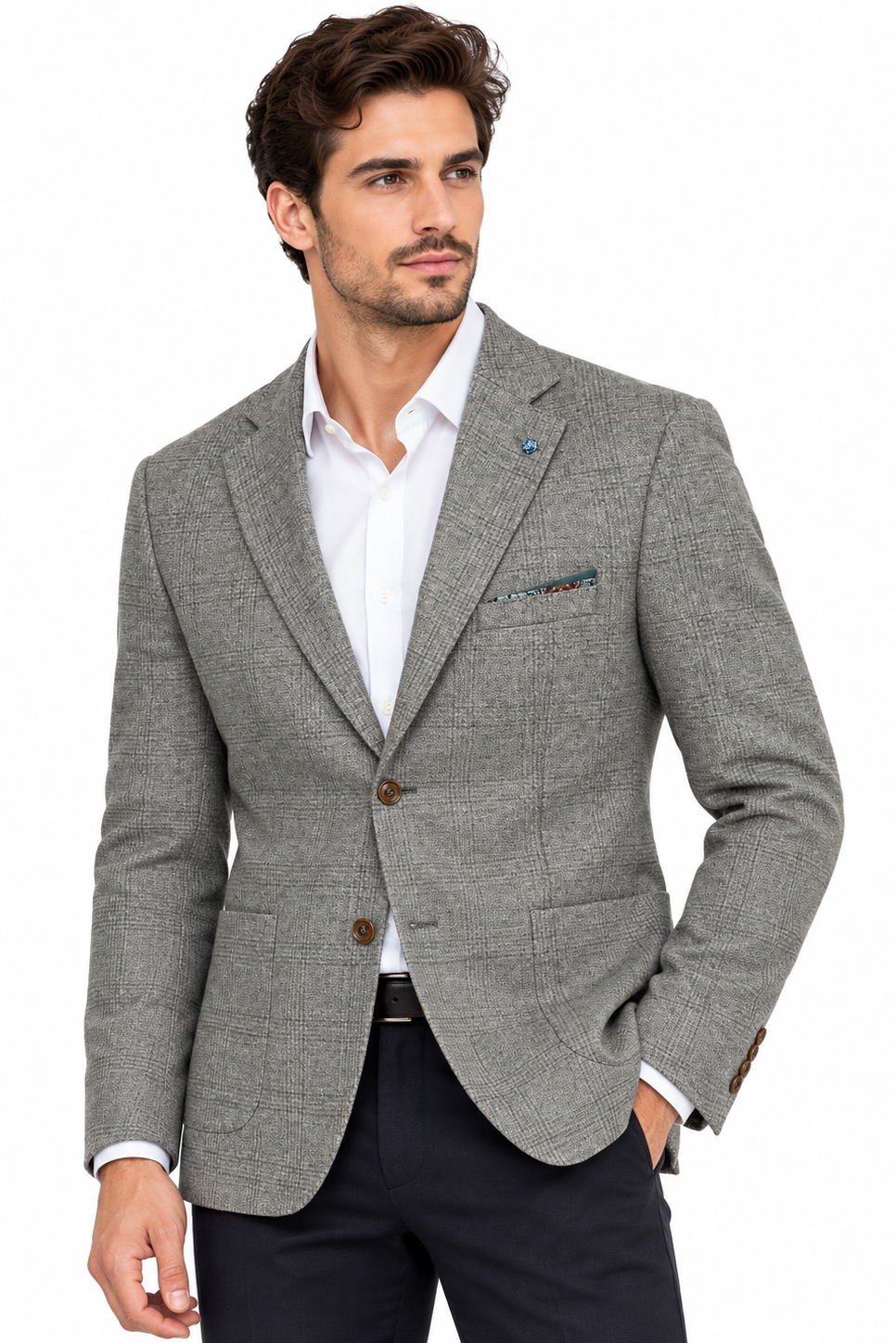 Muted Sage Green Checked Blazer | Tailored Fit Smart Casual Sports Jacket | Herbie Sage