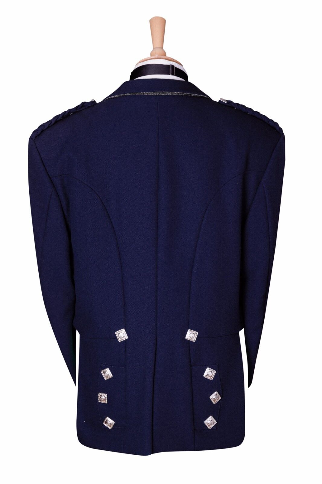 Navy Blue Prince Charlie Suit Jacket & Waistcoat - Ex Hire