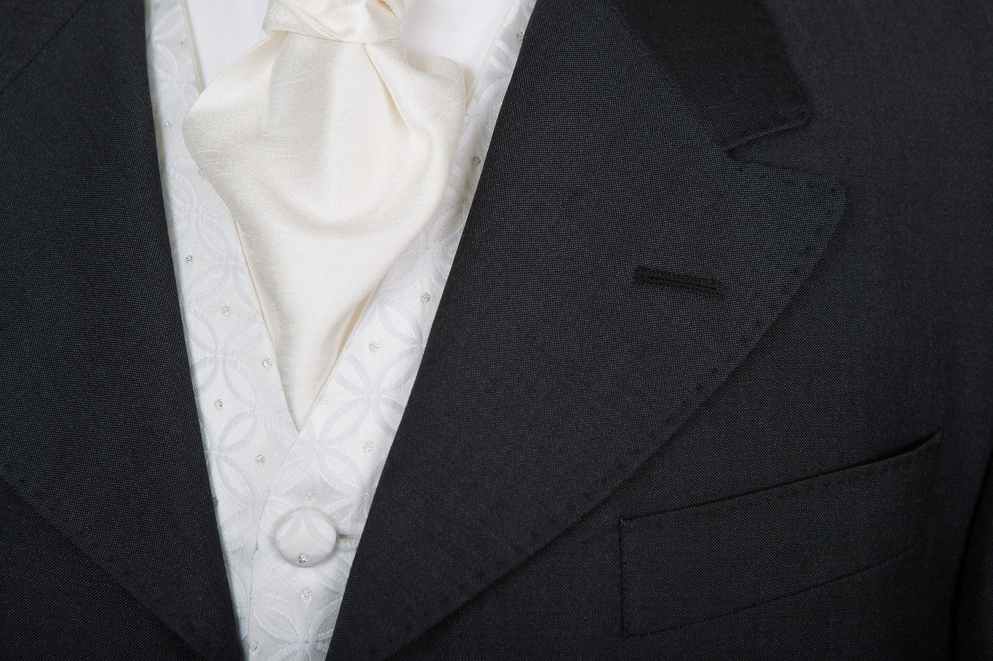 Charcoal Grey Prince Edward Wedding Jacket - Ex Hire