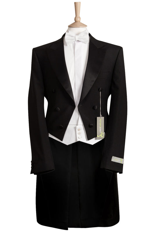 black evening tailcoat tails menswear formal event 