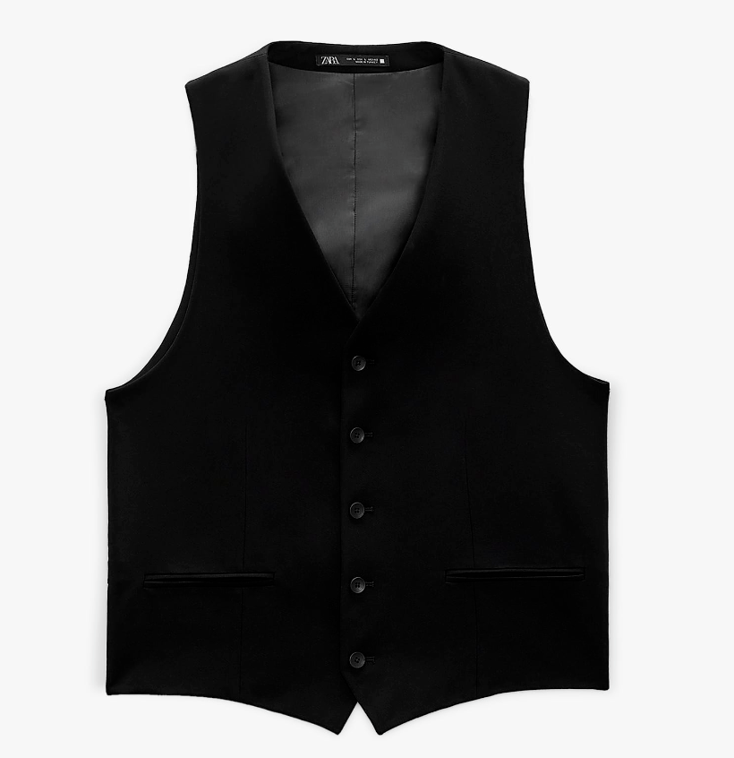 Black top formal waistcoat